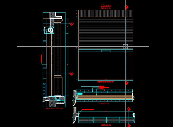 Ký hiệu cửa cuốn trong Cad