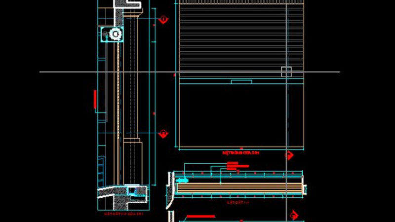 ký hiệu cửa cuốn trong Cad